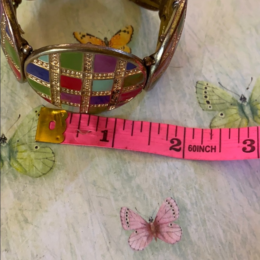 Bracelet, Colorful; Enamel; Stretch Bracelet - Picture 5 of 5
